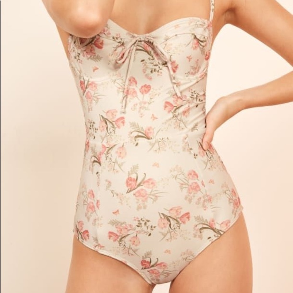 Reformation Cove One Piece Floral Swimsuit
